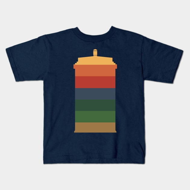 TARDIS stripes Kids T-Shirt by LeiaHeisenberg